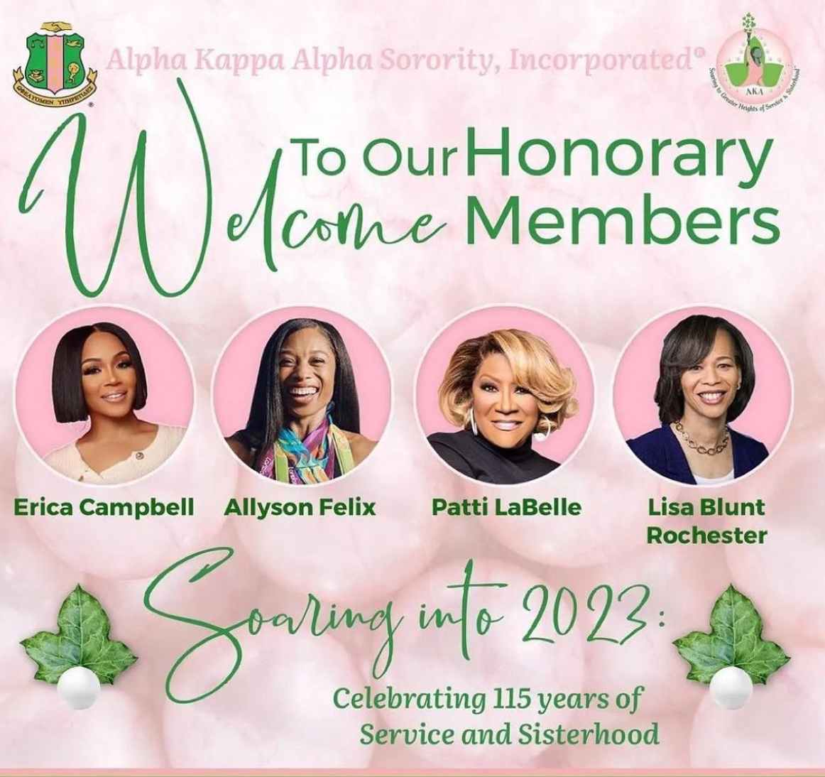 Alpha Kappa Alpha Sorority Announce Honorary Celebrity Members