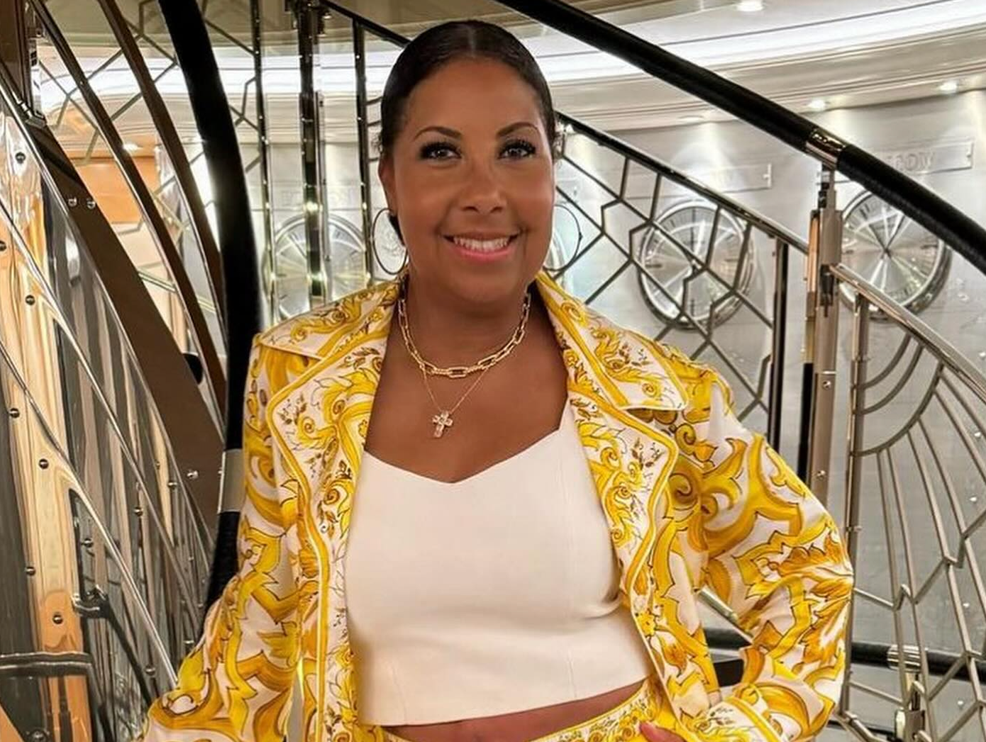 Cookie Johnson in Dolce and Gabanna