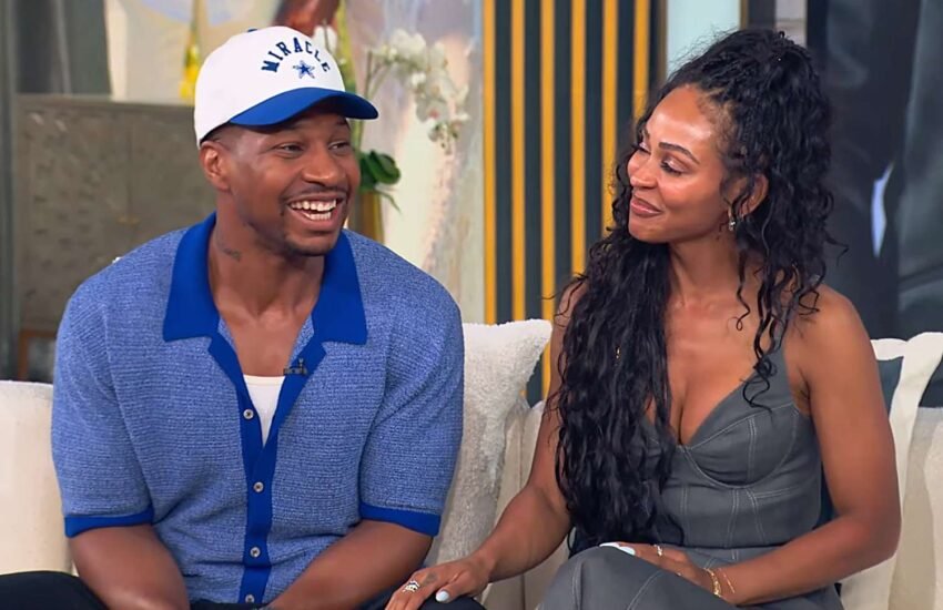 Meagan Good and Jonathan Majors